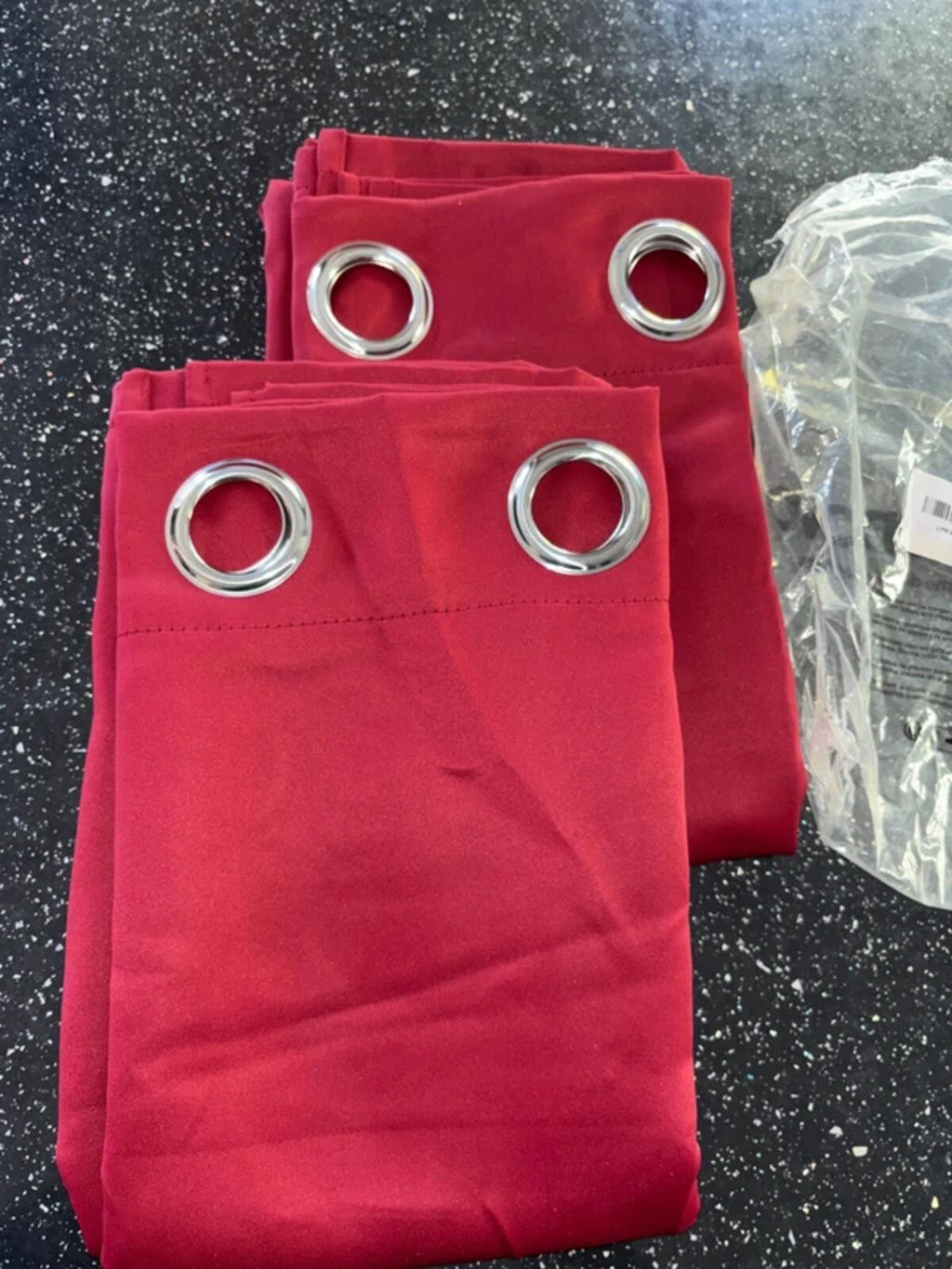 Deconovo  Red Blackout Curtains Super Soft Solid Eyelet Blackout Curtains 46Wx 54L Inch 2 Panels