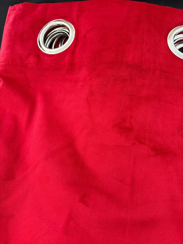 Luxurious Red Velvet Curtains 90Wx90L x 2 inches rrp£72