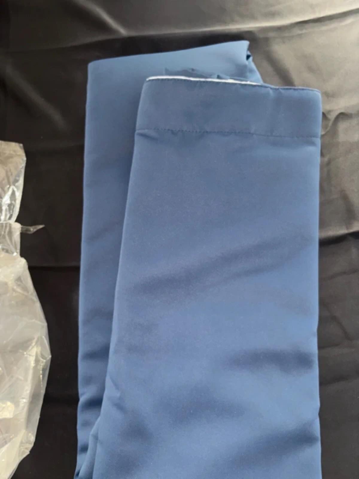 Super soft Extra large Pencil pleat Curtains 💯 Blackout Navy 2 panels 90Wx108L inches rrp£59
