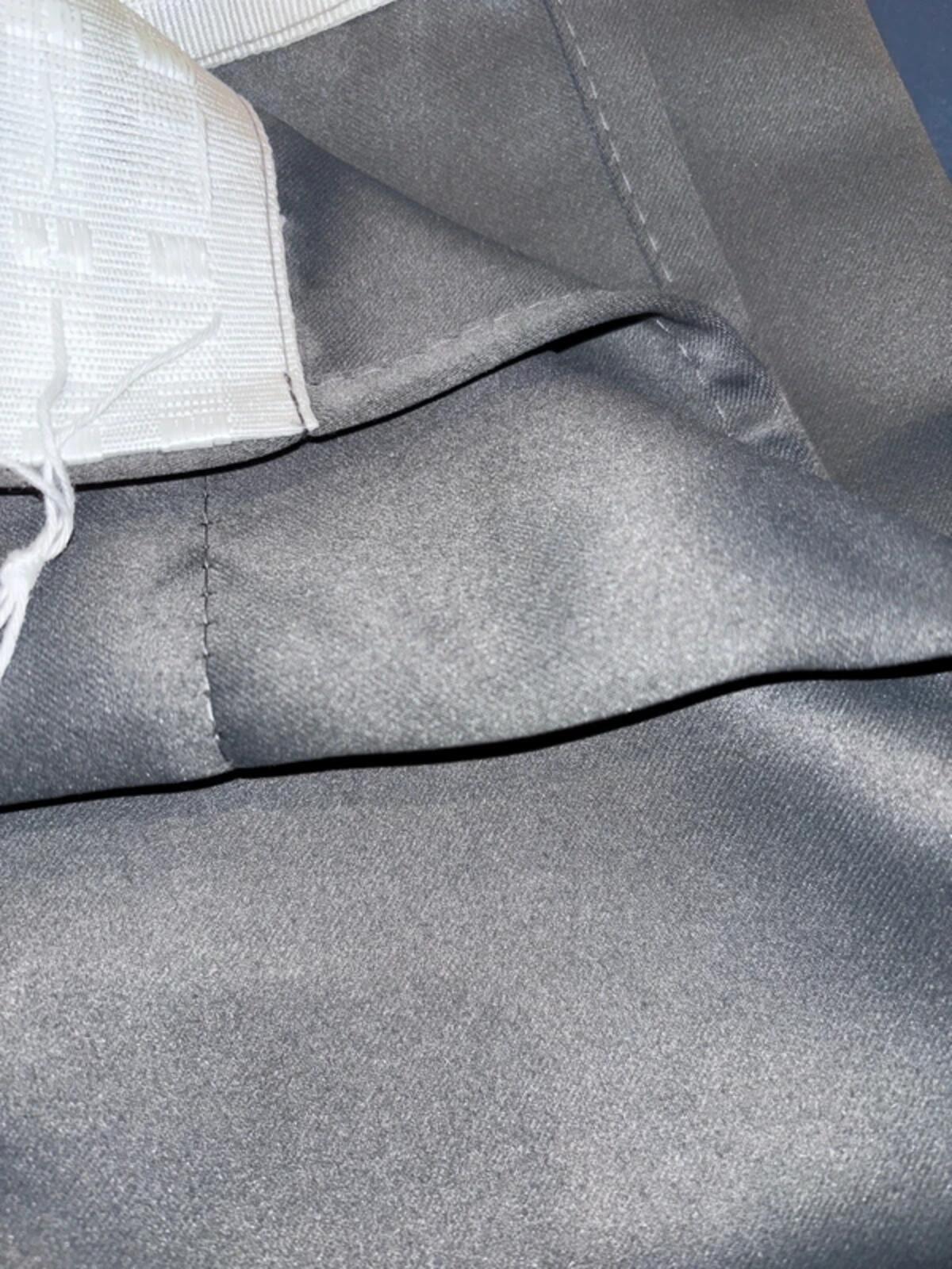 Pair of Dark Grey Pencil Pleat Curtains, Blackout and Thermal 52Wx72L inches