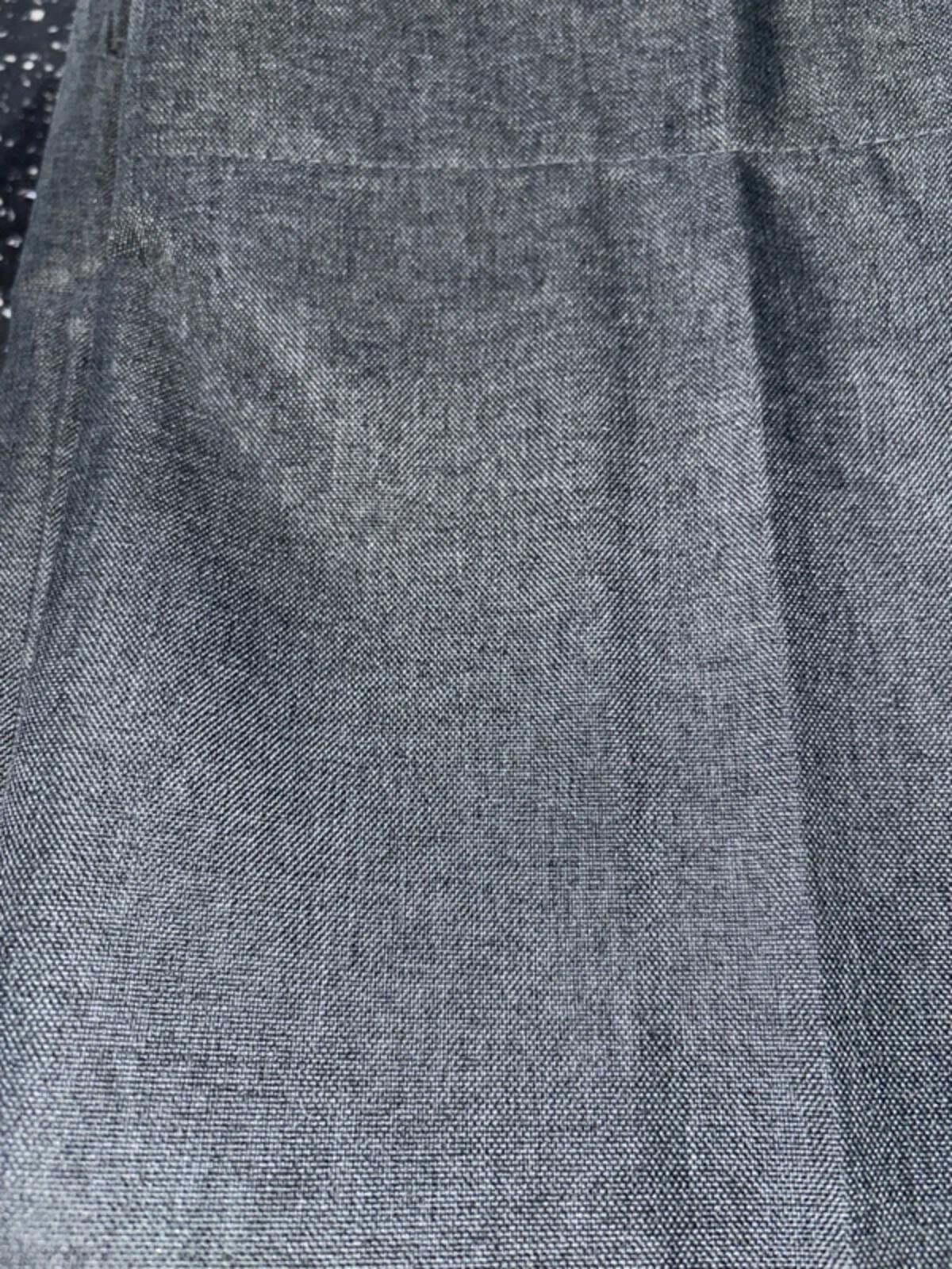 💯 Blackout Linen look Charcoal Pencil pleat Curtains 46Wx54L
