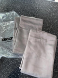 Pair of Grey pencil pleat blackout Curtains 46x54L inches