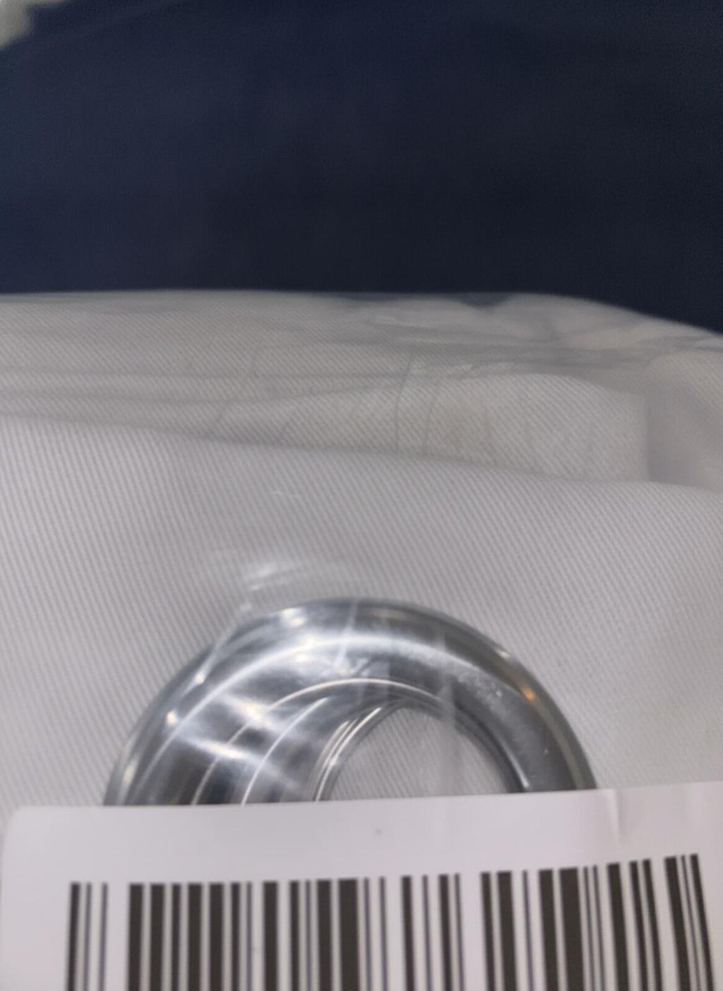 Silver Grey Eyelet Curtains 46W x72L, 1 Pair