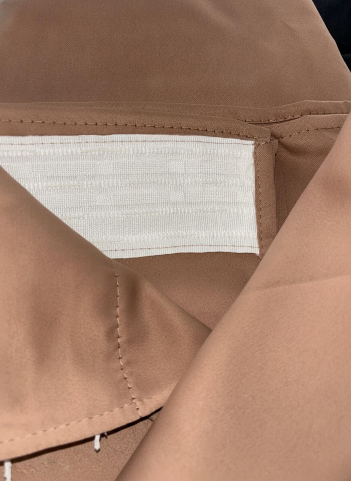 Cappuccino Blackout Pencil pleat Curtains 66Wx72L