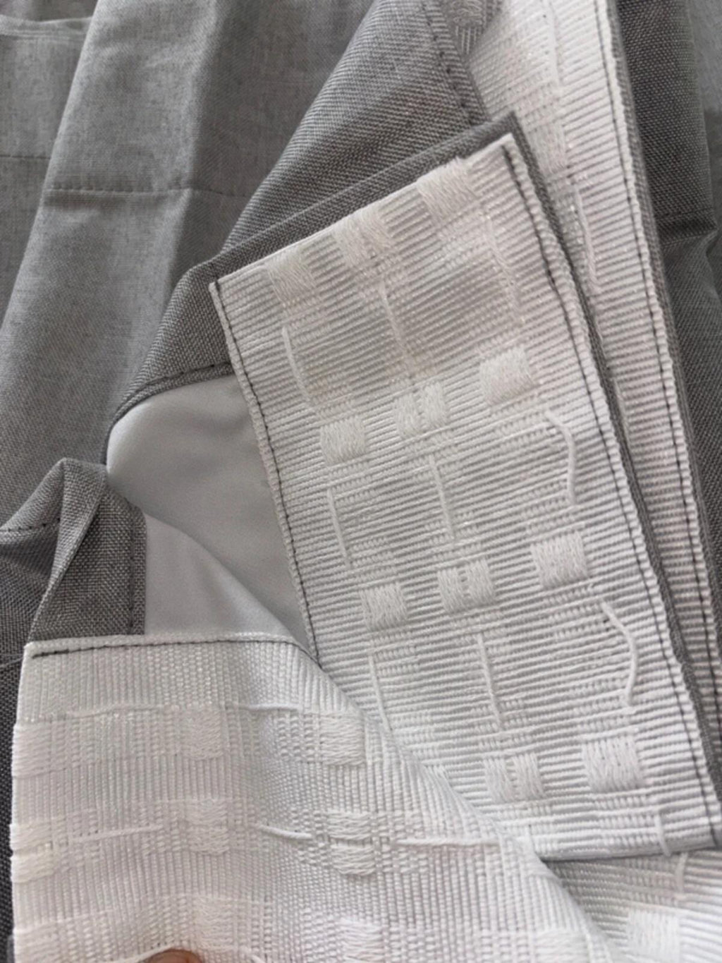 Faux linen Dove Grey pencil pleat Blackout Curtains 46Wx54L 2 panels