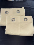 Beige eyelet Blackout Curtains 2 panels 46Wx90L inches