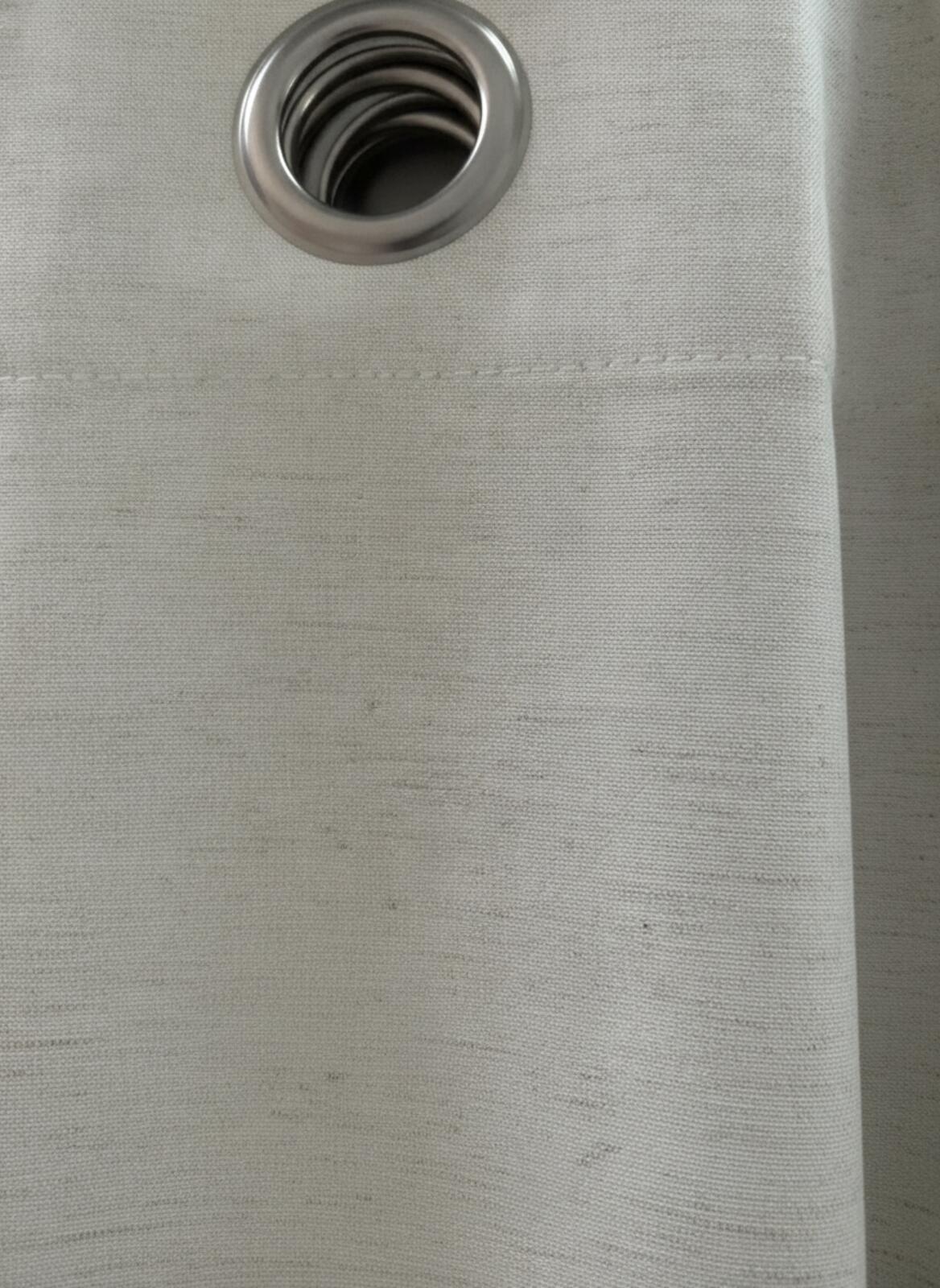 Treatmentex Curtain Panels W50x54L Cream Eyelet Drapes, 2 panels
