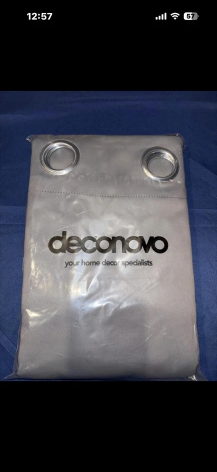 Pair of super soft Grey Blackout curtains 46Wx63L