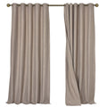 OLIVIA ROCCO Blackout Linen Eyelet Curtains: NATURAL / 90" (WIDTH) x 90" (DROP)