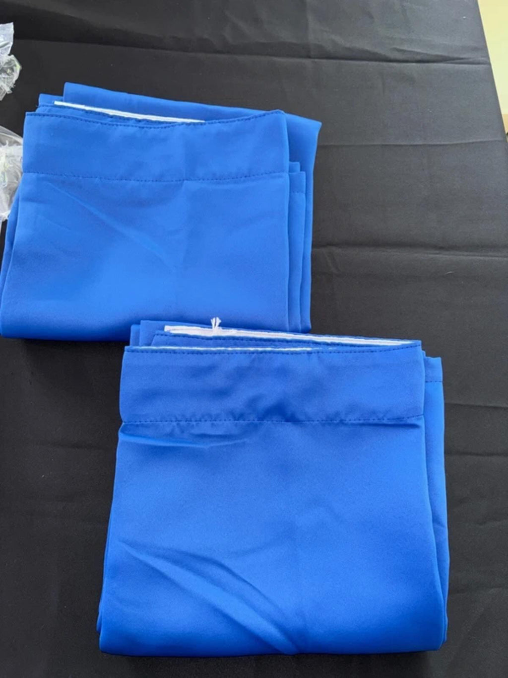 Deconovo Super Soft Thermal Insulated  Pencil Pleat Curtains 46W x 90D Royal Blue Two Panels