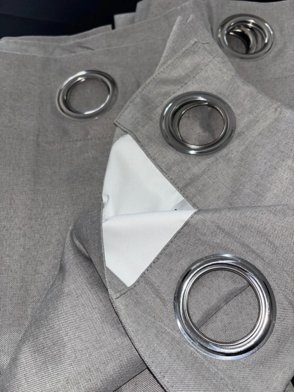 Grey Linen look 💯 Blackout Cuetains 46Wx54L
