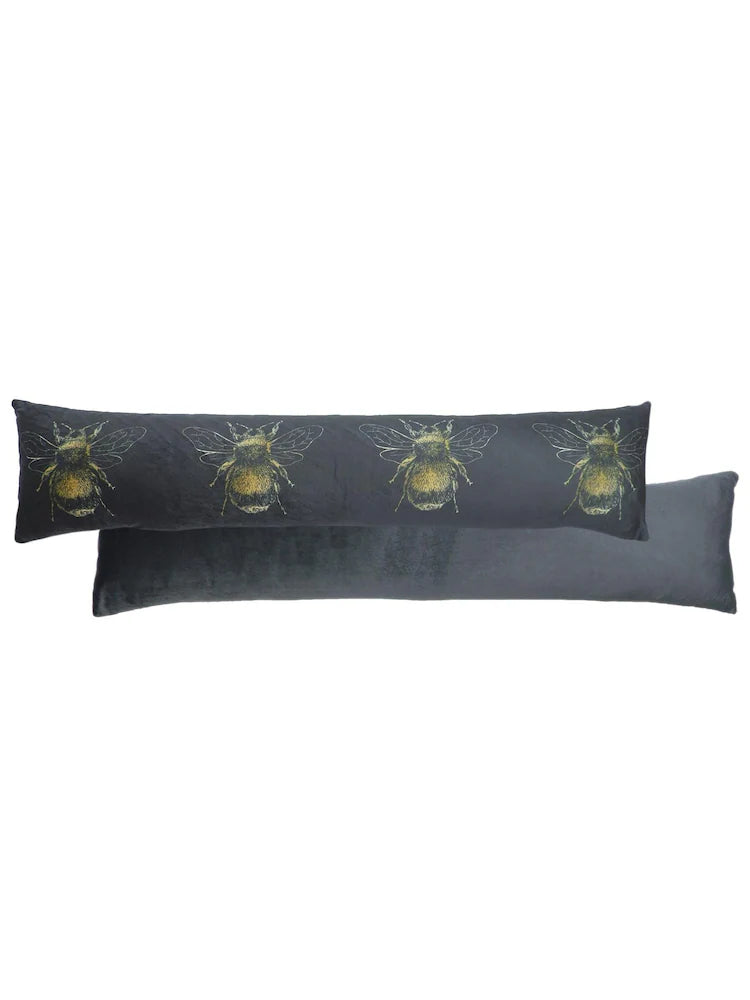 Evans Lichfield Gold Bee Draught Excluder, Dark Grey, 86 x 18 cm