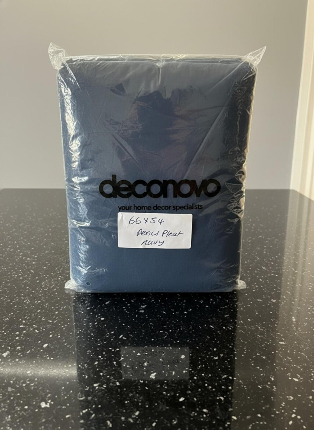 Deconovo Navy Pencil Pleat Curtains 66W x 54L inches