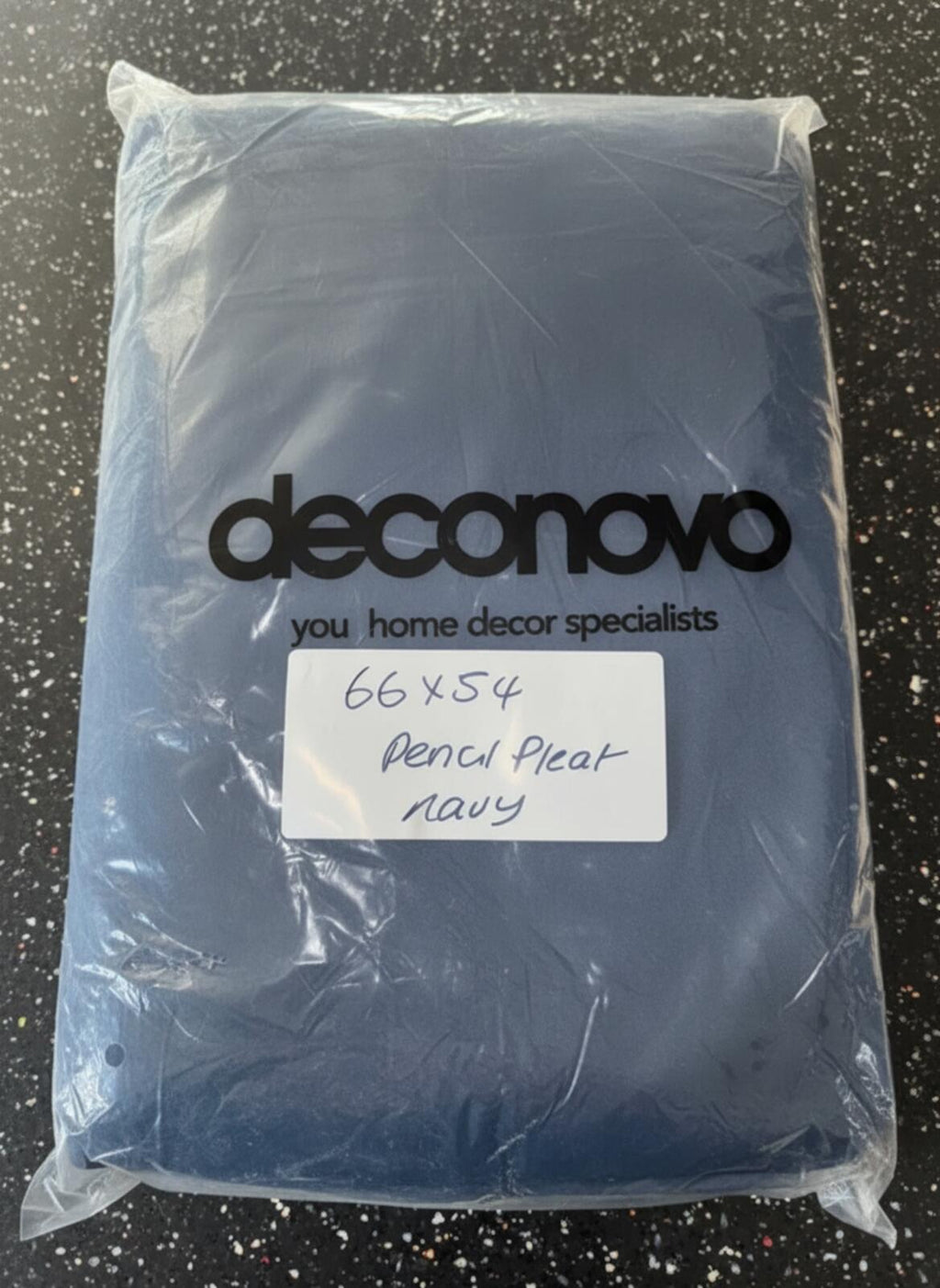 Deconovo Navy Pencil Pleat Curtains 66W x 54L inches