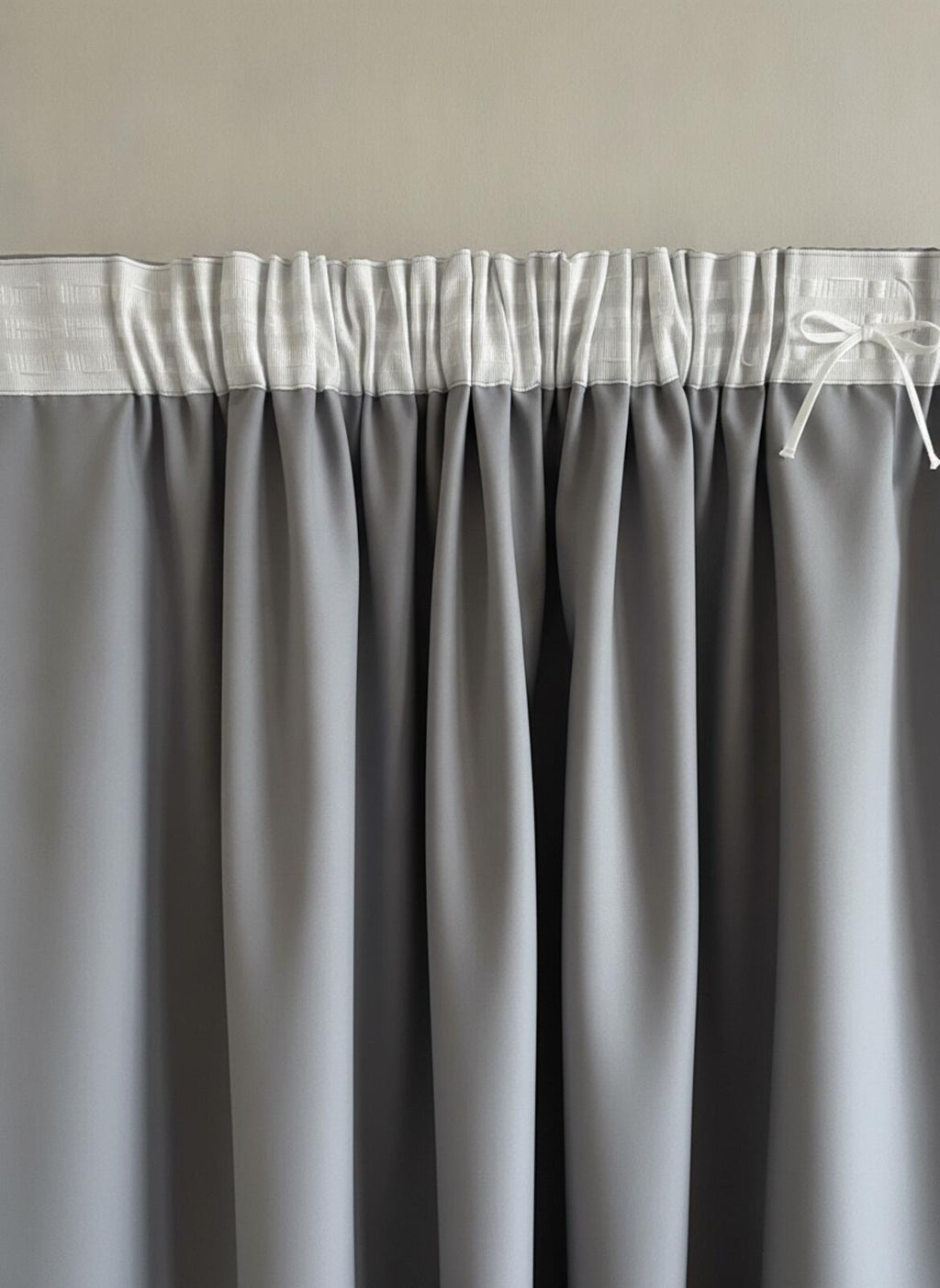 Grey Pencil pleat Curtain Panels Set - 2 Panels, 46W x 90L