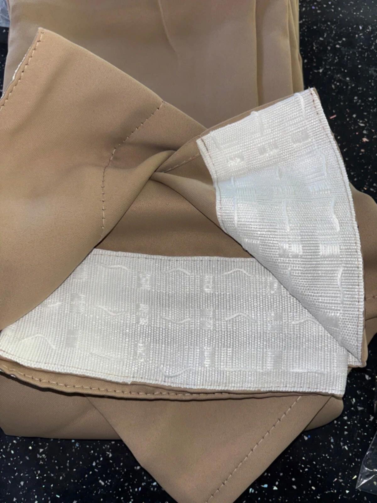Deconovo Pencil Pleat Insulated Blackout Curtains 46Wx54L Inch Khaki 2 Panels