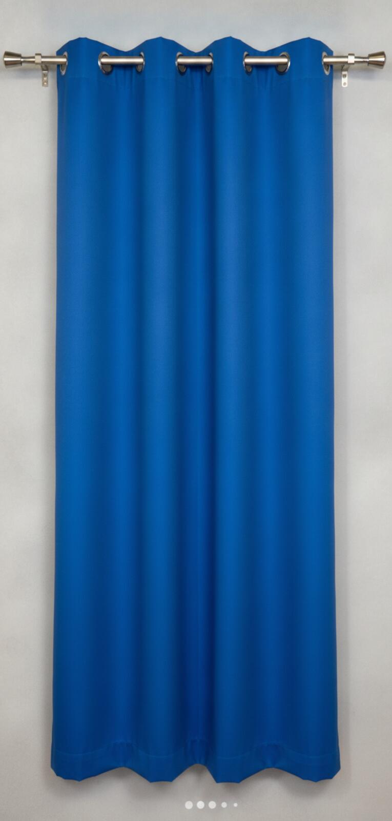 JOYDECO Royal Blue Blackout Curtain Set - 2 Panels, W52 x L63 in Each Panel (132