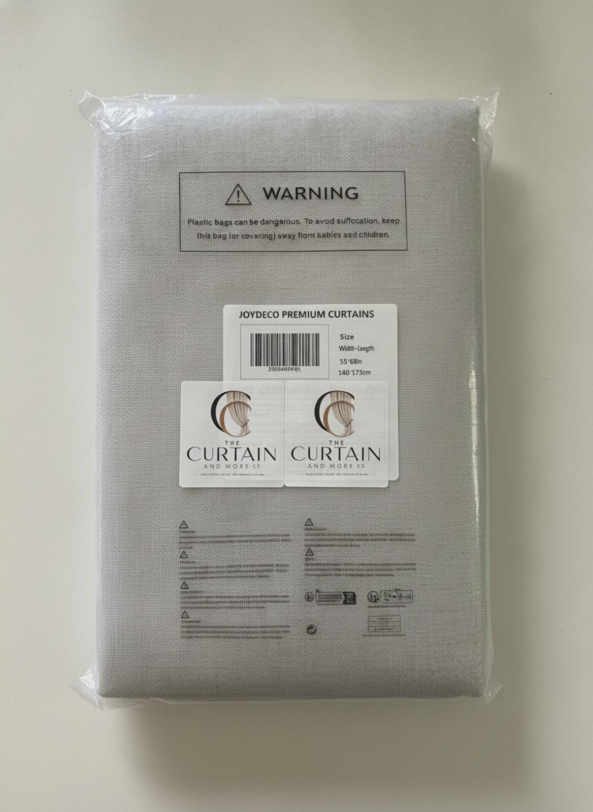 Premium Linen look Curtains 2 Panel Set, Rod Pocket, 55W x 68 L Each Panel