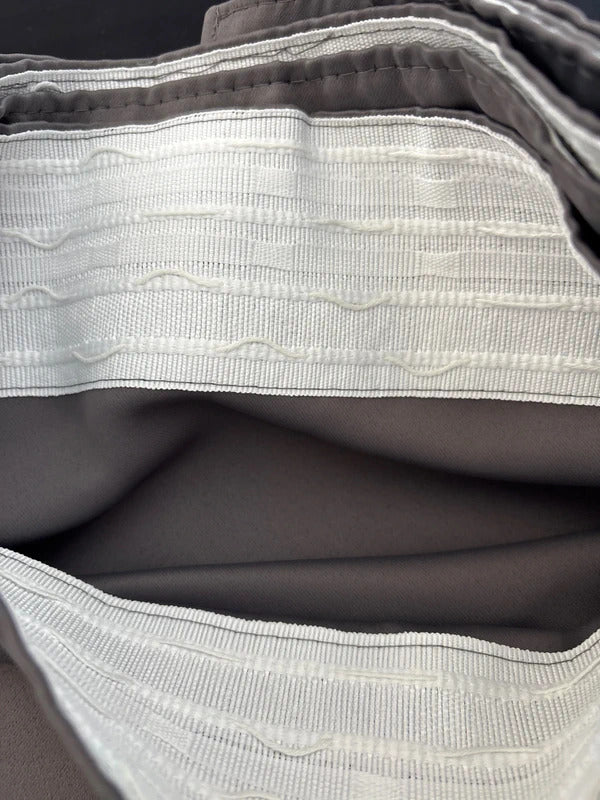 Grey Blackout Pencil pleat Curtains 46Wx63L x2