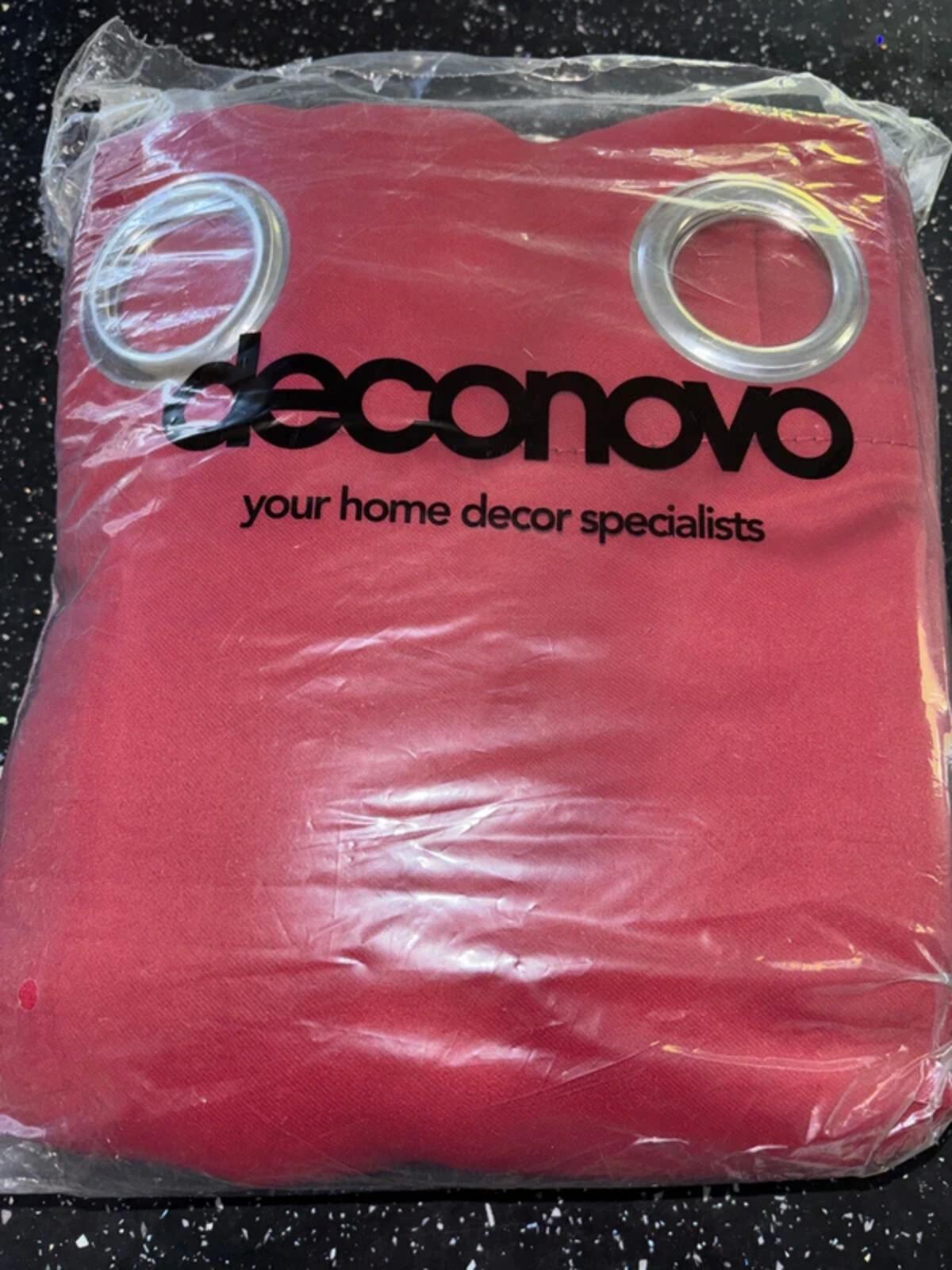Deconovo  Red Blackout Curtains Super Soft Solid Eyelet Blackout Curtains 46Wx 54L Inch 2 Panels