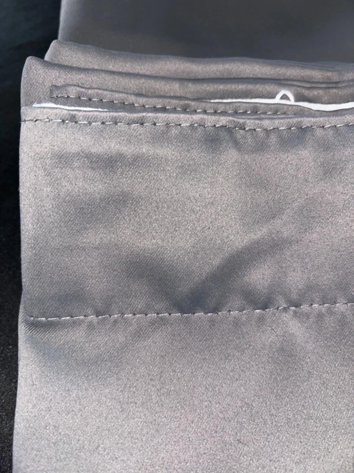 Super soft Pencil pleat light Grey curtains 63Wx54L