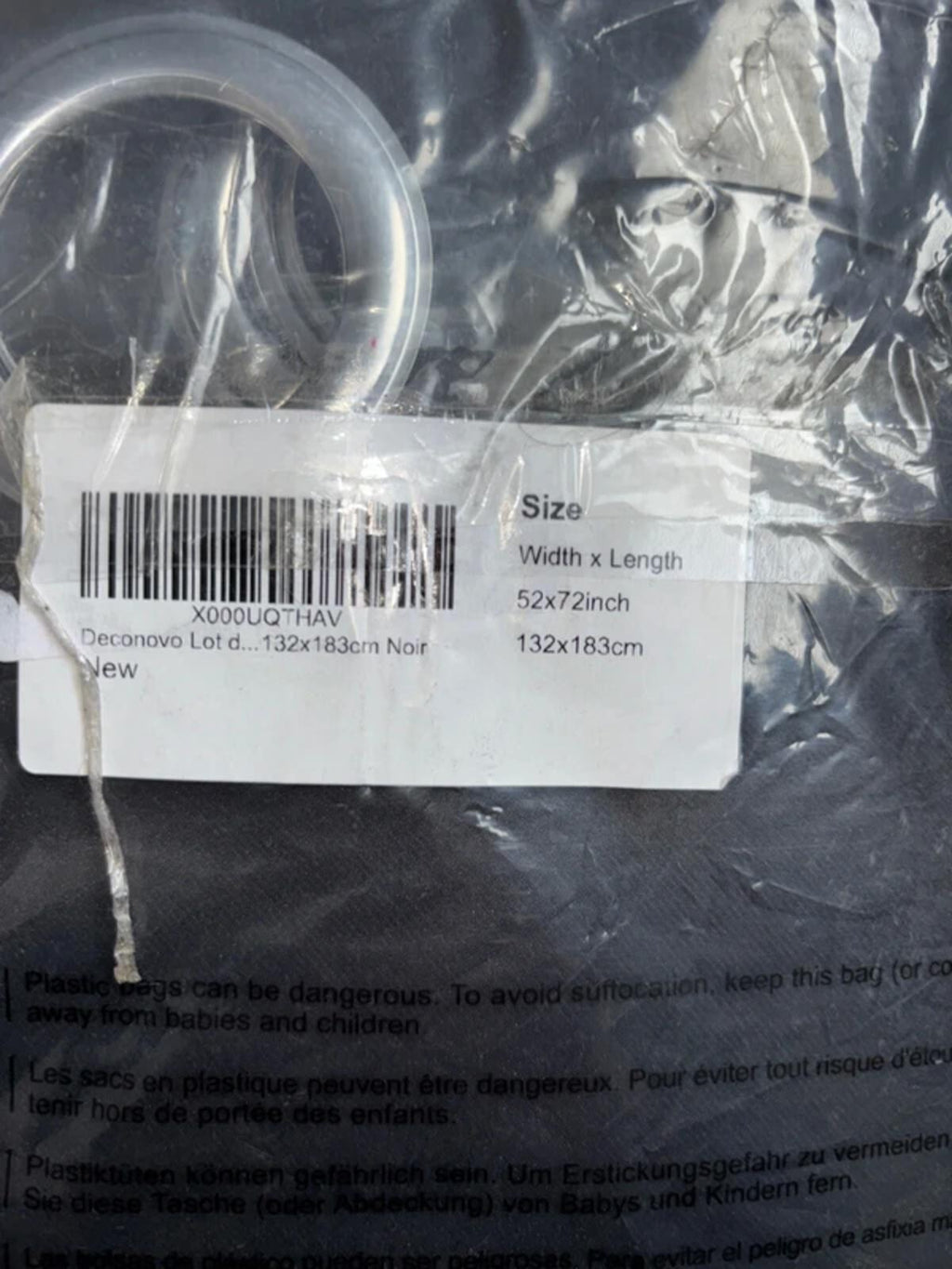Pair of super soft Thermal Blackout Curtains 52w x 72L [COPY]