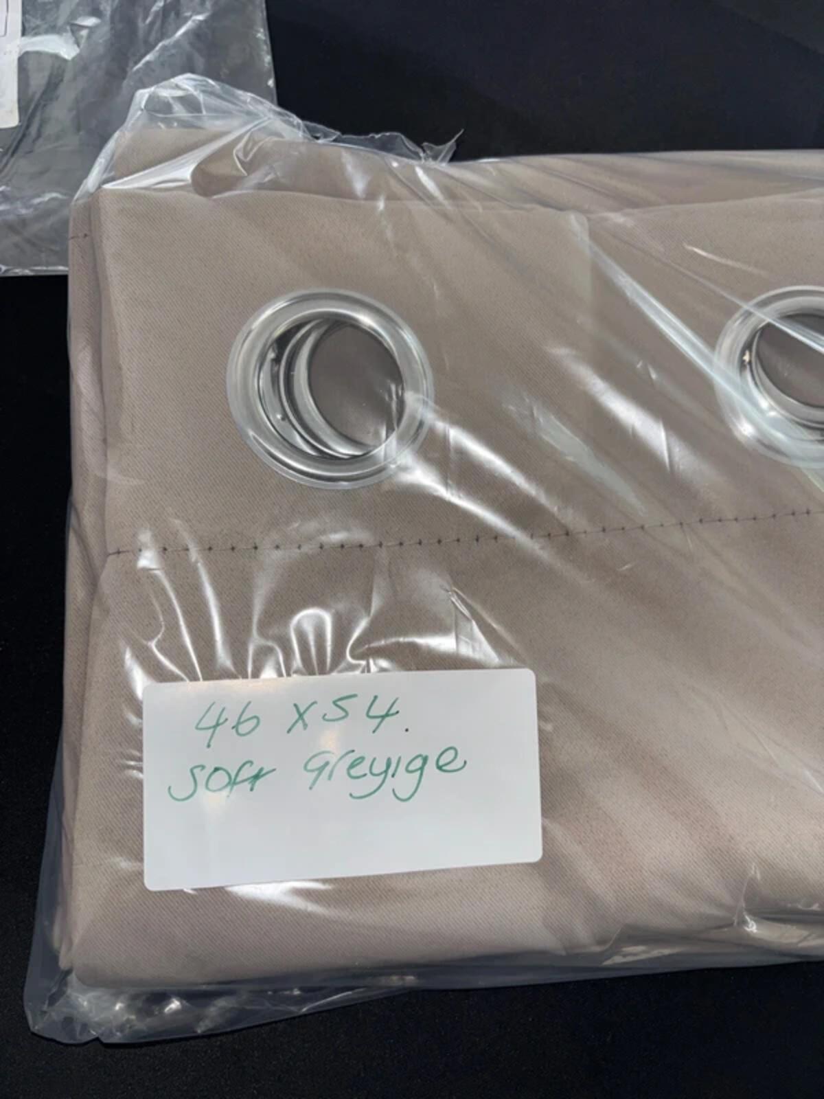 Soft greige colour Blackout Curtains 46Wx54L