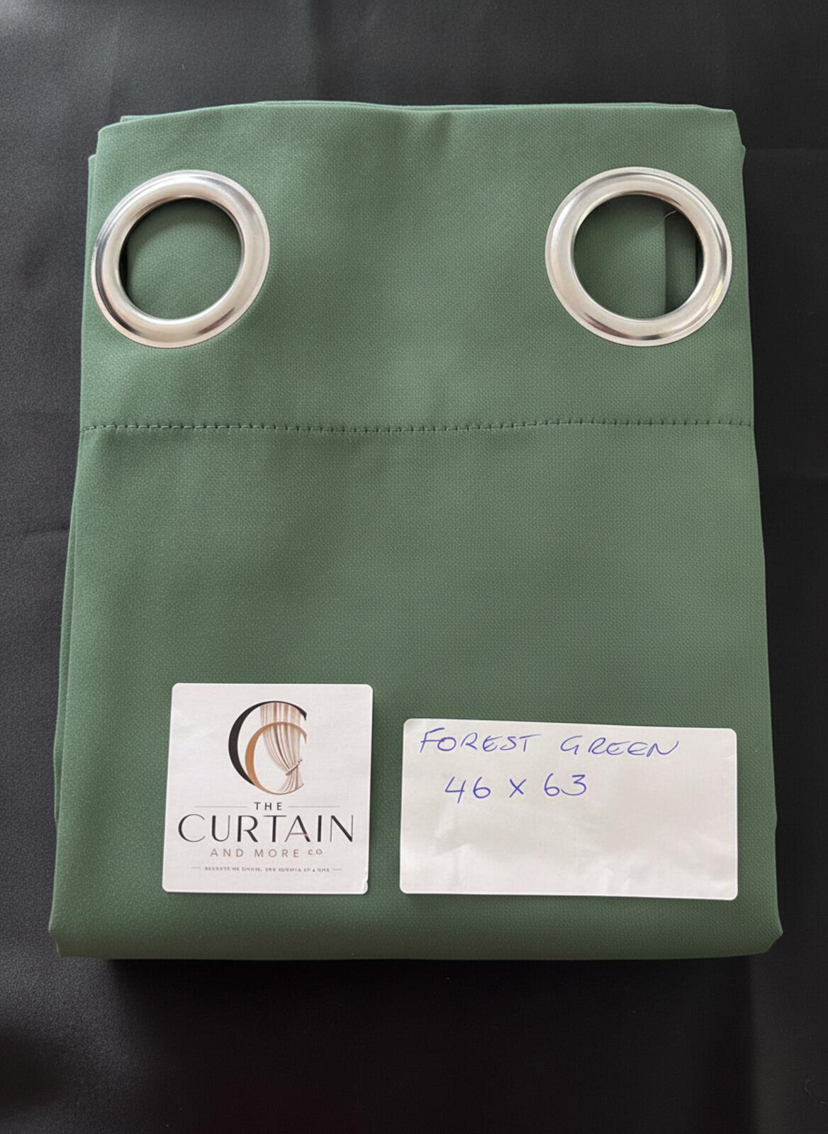 Forest Green Super soft Blackout Curtains 46Wx63L in  Inches x 2 Panels