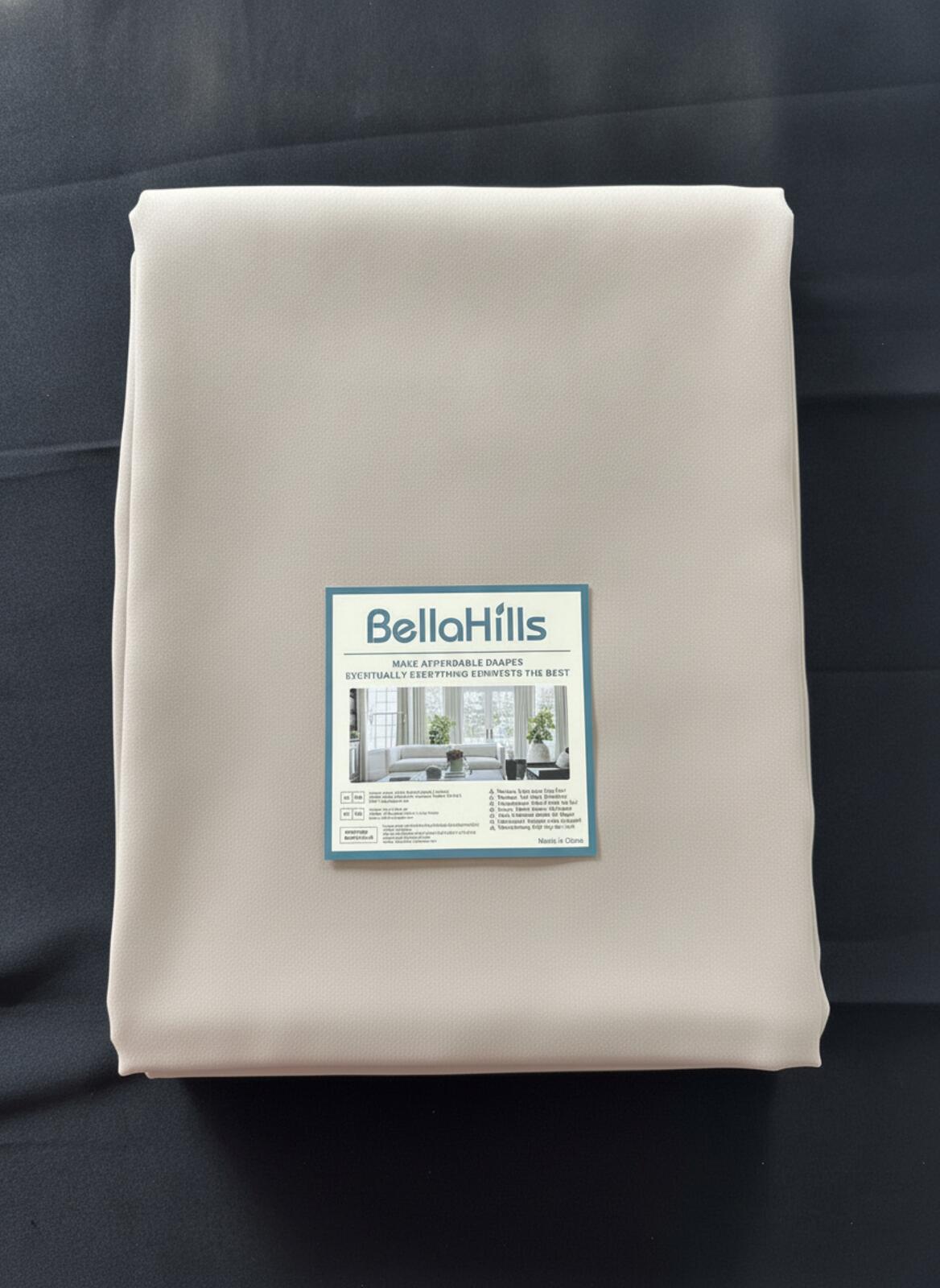 Blackout Curtains  Pencil Pleat 2 Panels – Natural Sand 90W x 72L  Inch