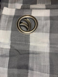 Grey White Gingham  semi Sheer Curtains 60x72 Inch