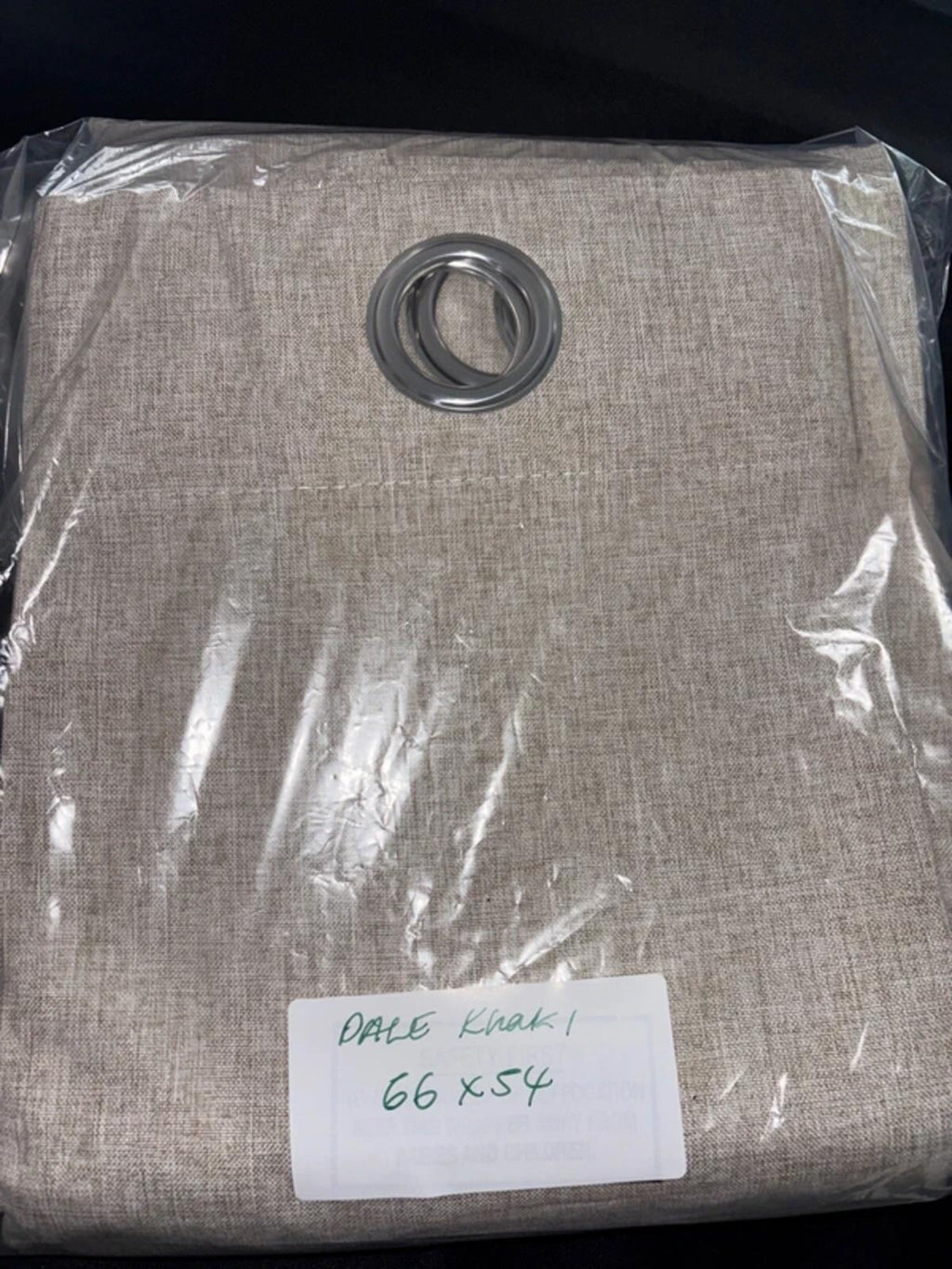 Deconovo 💯 Blackout Curtains Faux Linen pale Khaki W66 x L54 Inch One Pair