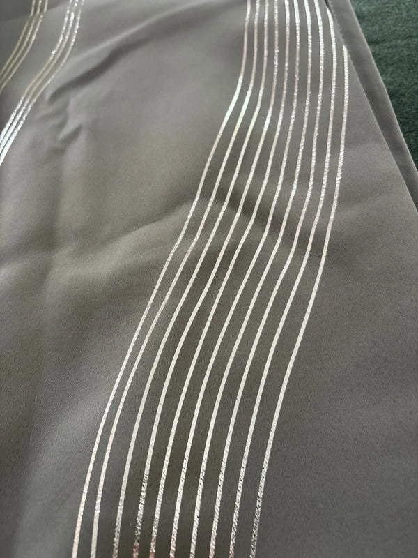Grey Curtains with Silver wave detail 46Wx54L x 2 in inches