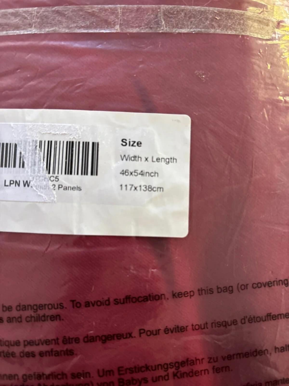 Deconovo  Red Blackout Curtains Super Soft Solid Eyelet Blackout Curtains 46Wx 54L Inch 2 Panels