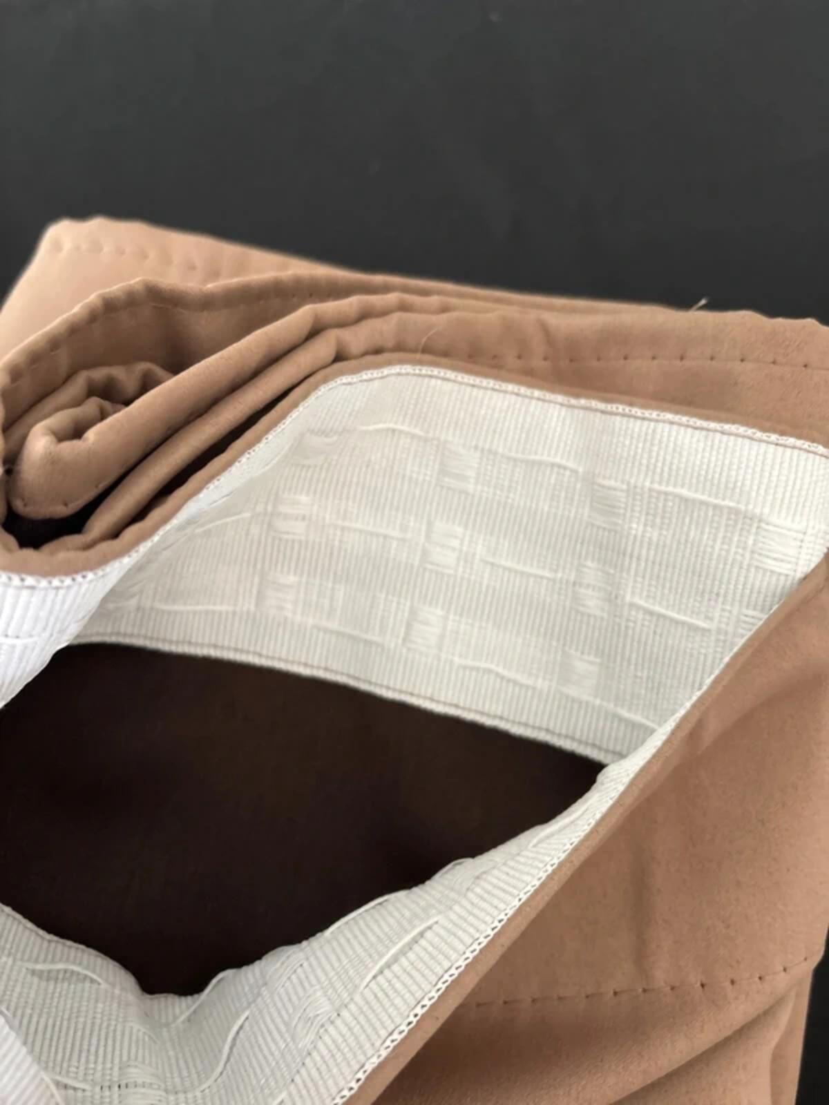 Blackout Thermal Pencil Pleat Curtains 2 Panels Light Blocking Drapes – Cappuccino 52x54in