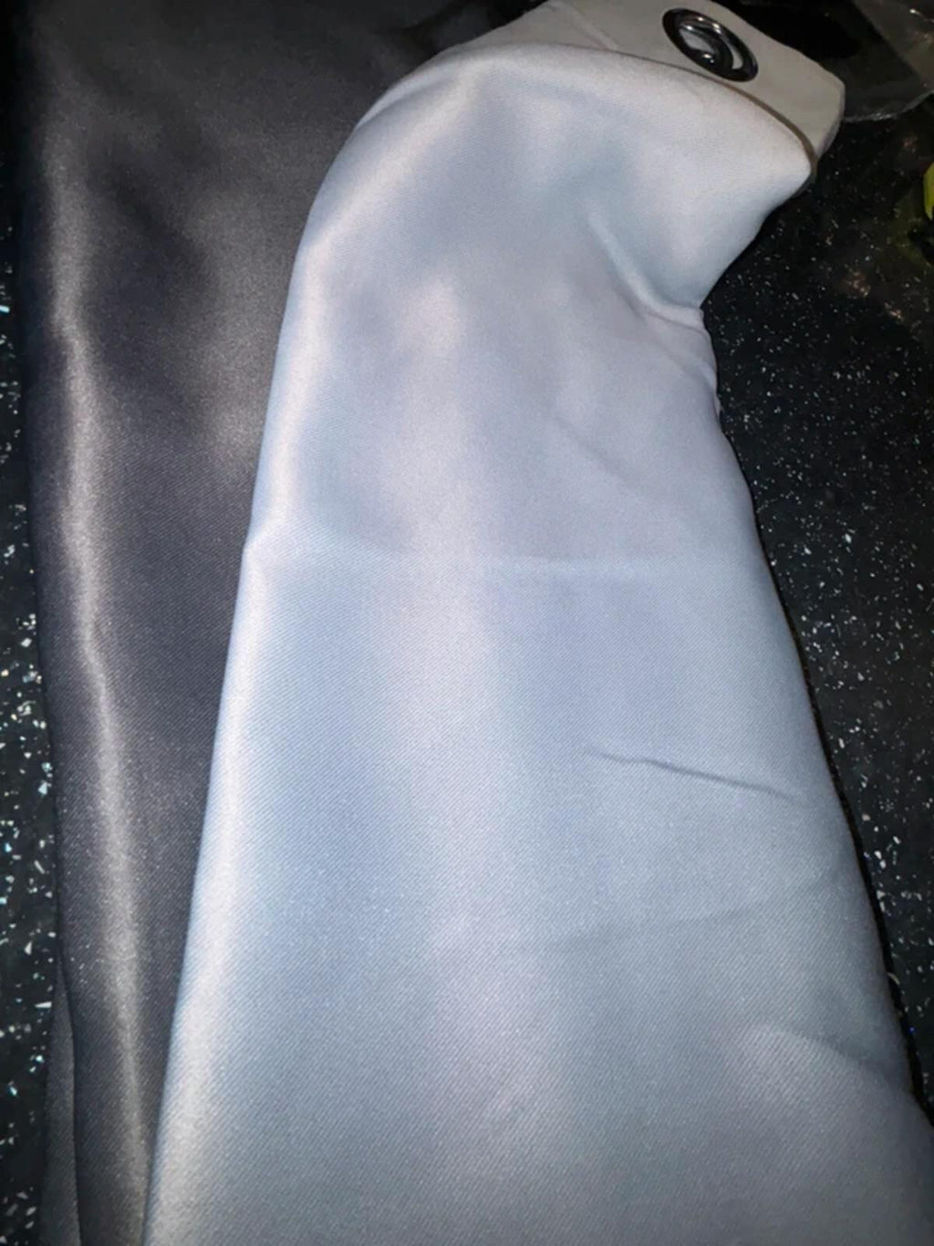 Pair of black and grey ombré curtains blackout and thermal 46W x 54L