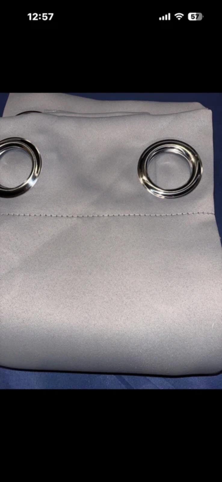 Pair of super soft Grey Blackout curtains 46Wx63L