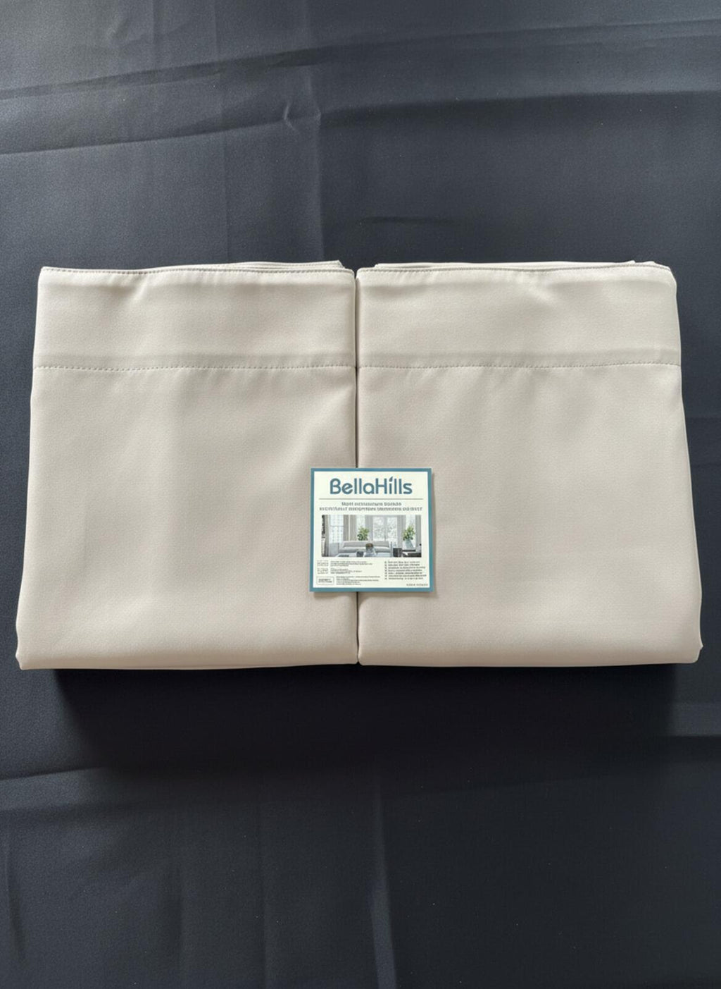 Blackout Curtains  Pencil Pleat 2 Panels – Natural Sand 90W x 72L  Inch