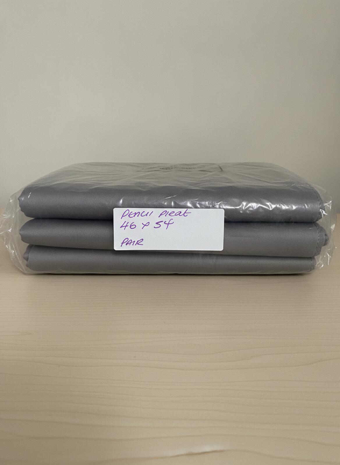 Pair of Blackout Pencil pleat Curtains 46Wx54L