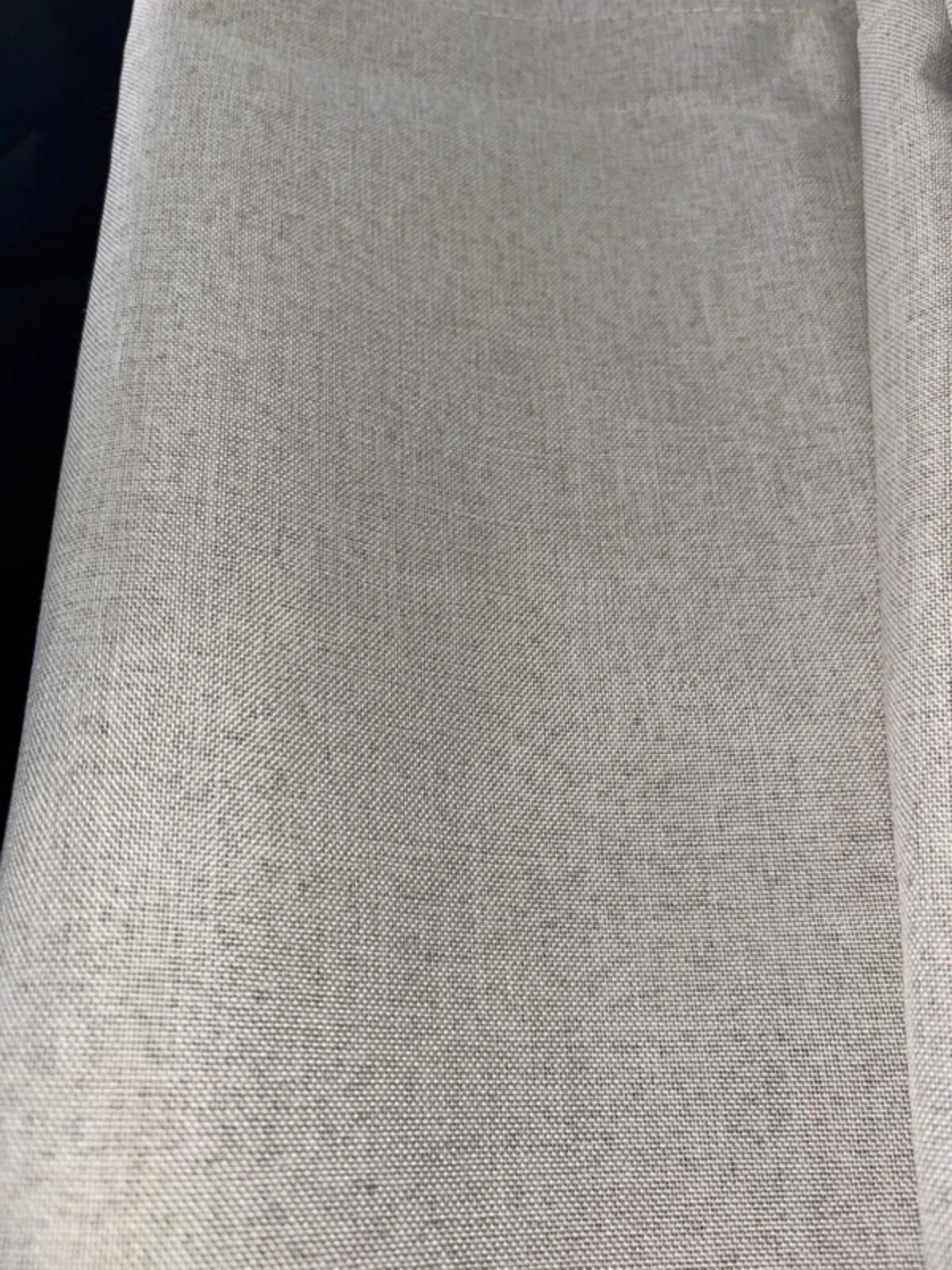 Cream Faux linen Pencil Pleat Curtains 52Wx63L