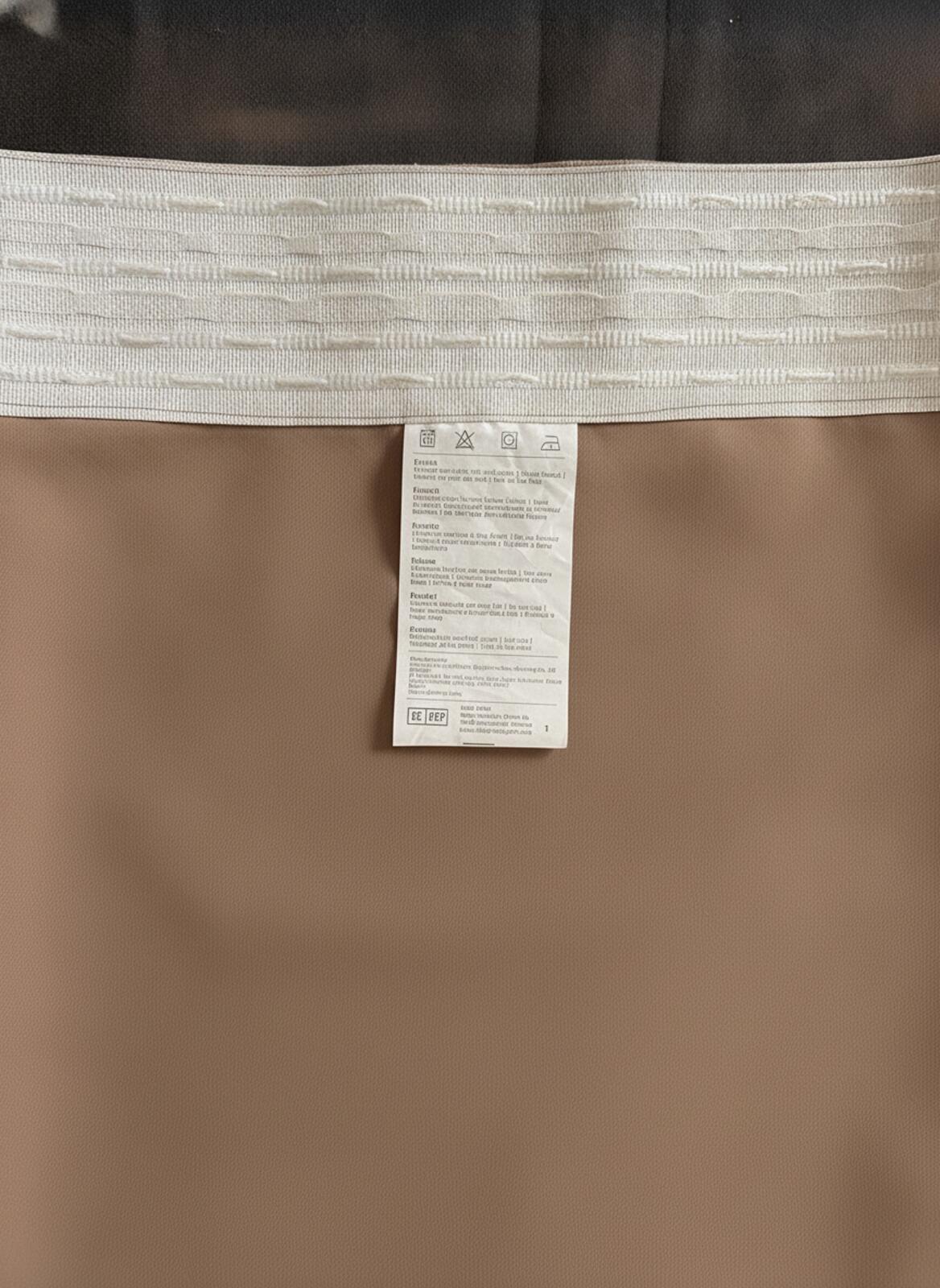 Cappuccino Pencil pleat Curtains 2 PCs, W66 X L90