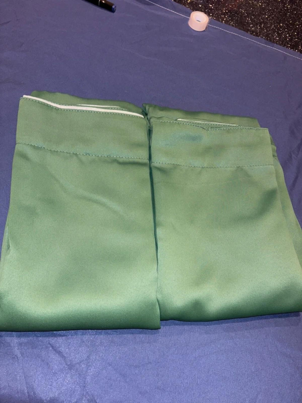Pencil Pleated Blackout Curtains Thermal Insulated 66 x 54 Inch Forest Green 1 Pair