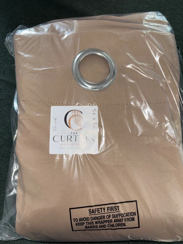 Taupe Blackout Curtains  52"x 72" 1 PAIR