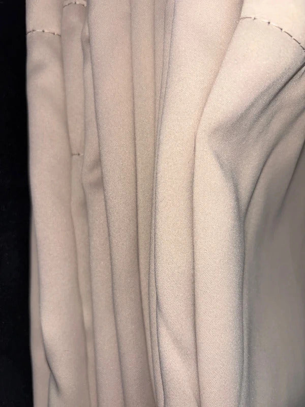 Blackout Curtains Pencil Pleat 90x90 Inch Natural Sand x 2 panels