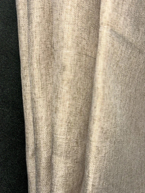 Beige linen look 💯 Blackout Curtains 66Wx54L inches x 2 panels