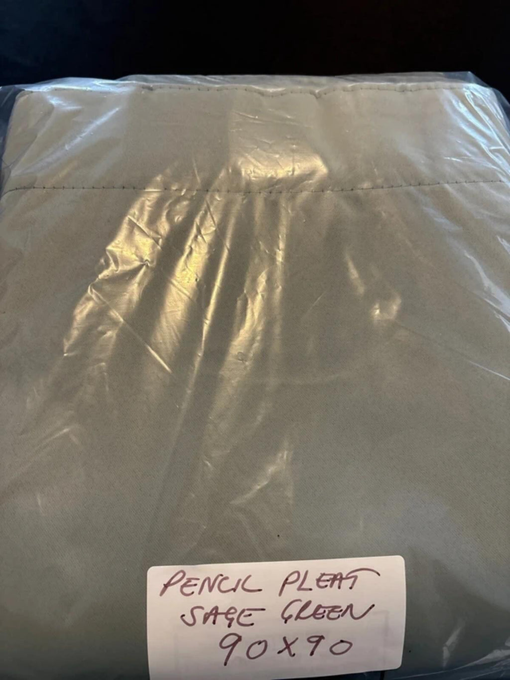 Pencil Pleat  Curtains in sage Green 90 x90 2 panels rrp £55