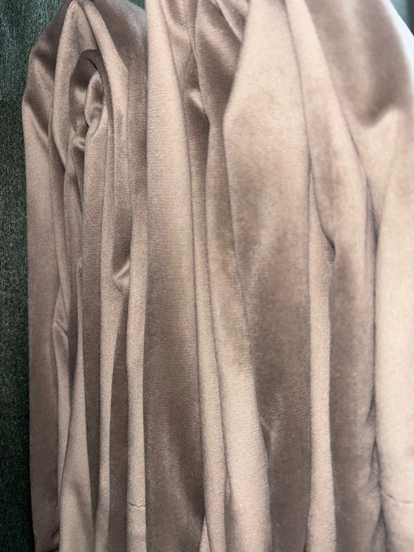 Champagne Velvet pencil pleat Curtains 52Wx90L inches x 2 panels