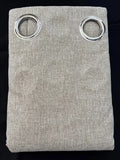 💯 Blackout Faux linen Curtains in Pale Khaki 46Wx54L x 2
