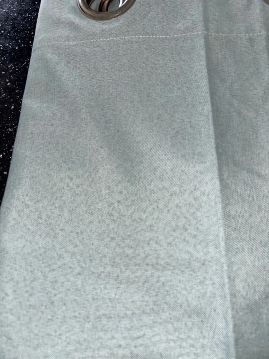 Duck Egg Blue Blackout Curtains 66W×72L Inch  Textured Lined Eyelet 2 Panels Window Curtain