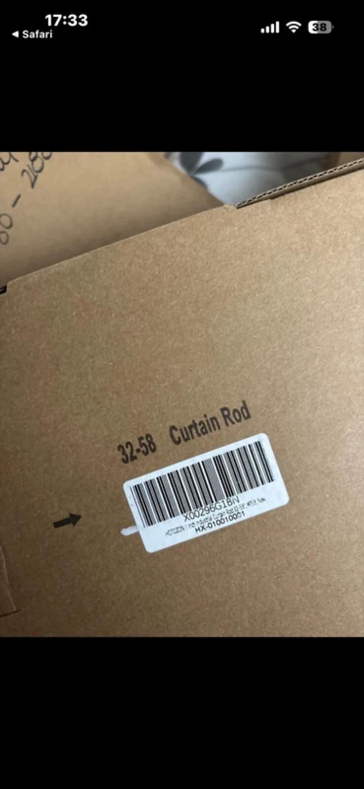 Industrial style Bronze Curtain pole 80cm -148cm