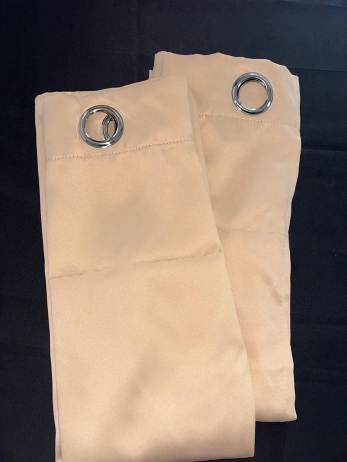 Small window Curtains 2 panels Beige 42Wx36L Inch